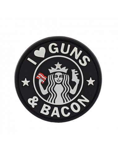 Patch PVC Guns and Bacon Noir/Gris