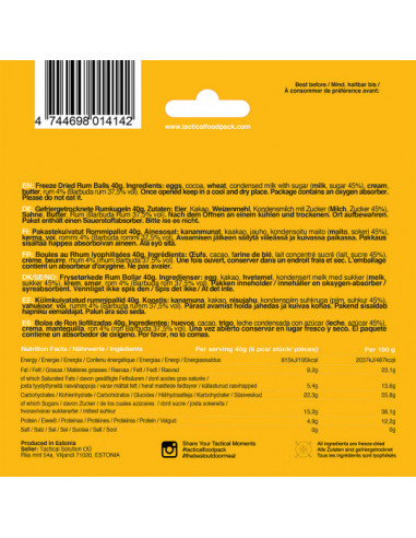 EN-CAS RHUM LYOPHILISEES