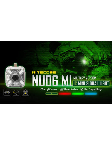 Lampe NU06MI - 8Lm / InfraRouge