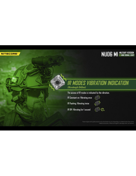 Lampe NU06MI - 8Lm / InfraRouge