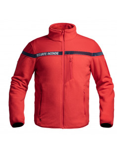 VESTE POLAIRE SECU-ONE SECURITE INCENDIE ROUGE