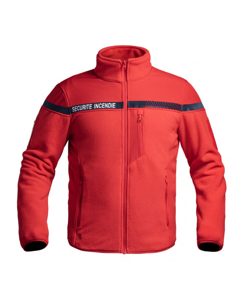 VESTE POLAIRE SECU-ONE SECURITE INCENDIE ROUGE