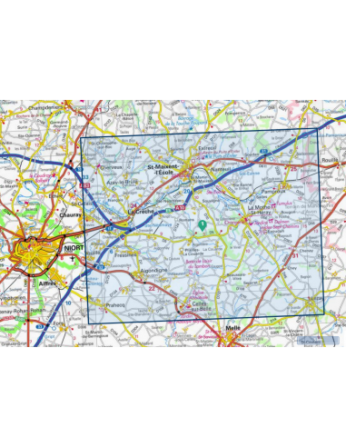 CARTE IGN 1628SB - SAINT-MAIXENT-L'ECOLE LEZAY