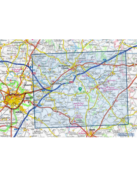 CARTE IGN 1628SB - SAINT-MAIXENT-L'ECOLE LEZAY