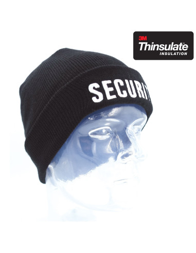 BONNET NOIR SECURITE MAILLE THINSULATE