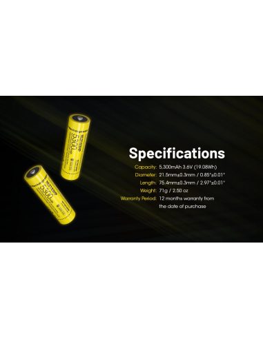 ACCUS LI-ION 21700HP 5300 MAH 20A