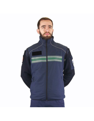 GILET BODYWARMER BANDE VERTE