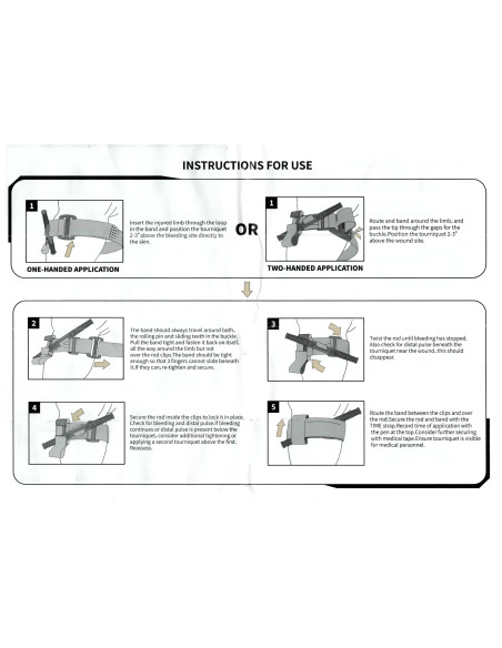 GARROT TOURNIQUET BARRE PLASIQUE