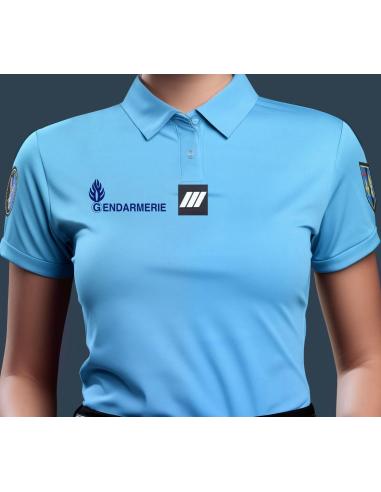 POLO GENDARMERIE RESPIRANT COOLDRY FEMME - BLEU