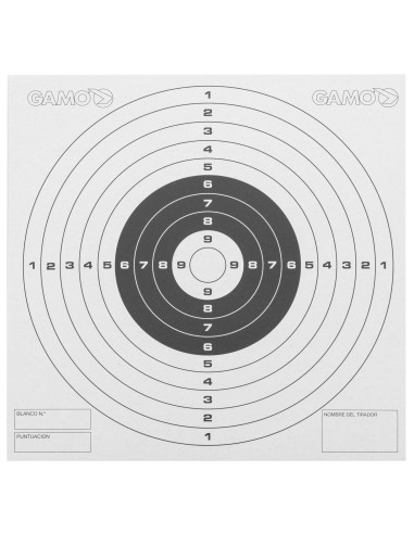 PAQUET DE 100 CIBLES CARTONNEES 14cm x 14cm