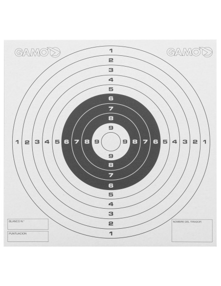 PAQUET DE 100 CIBLES CARTONNEES 14cm x 14cm