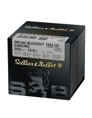 CARTOUCHE SB .300 AAC BLACKOUT SUBSONIC FMJ 200gr