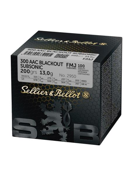 CARTOUCHE SB .300 AAC BLACKOUT SUBSONIC FMJ 200gr CARTOUCHE SB .300 AAC BLACKOUT SUBSONIC FMJ 200gr