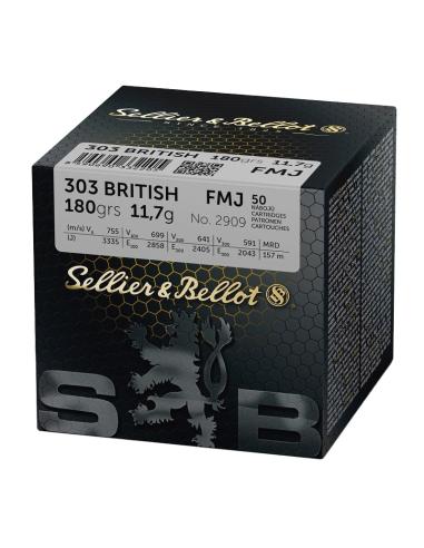 CARTOUCHES SB 303 BRITISH FMJ 11,7gr x50