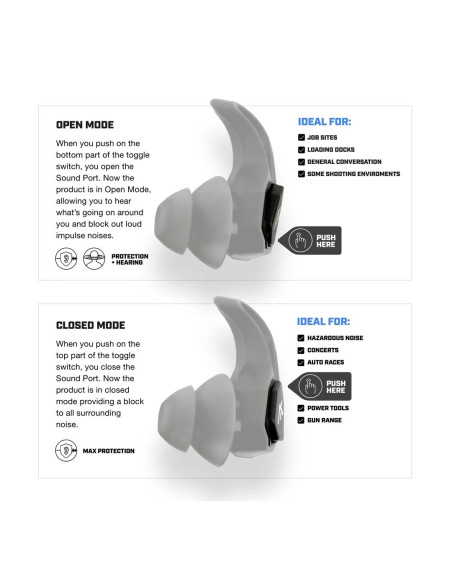 BOUCHONS D'OREILLES X30I CHARCOAL