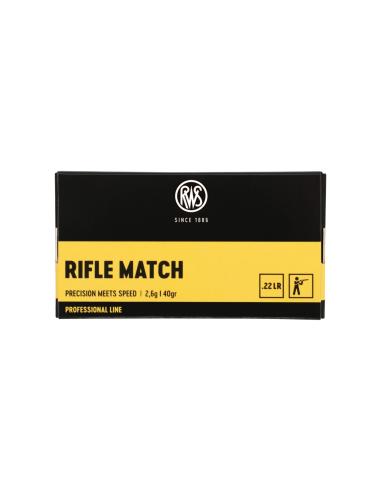 CARTOUCHES RWS .22LR RIFLE MATCH x50