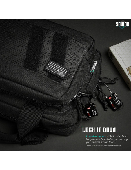 HOUSSE PISTOL CASE BLACK 2 ARMES