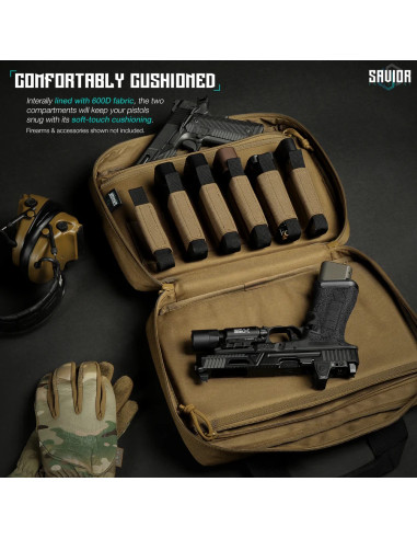 HOUSSE PISTOL CASE TAN 2 ARMES