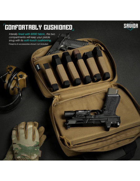 HOUSSE PISTOL CASE TAN 2 ARMES