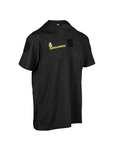 T-SHIRT GENDARMERIE MOBILE RESPIRANT COOLDRY NOIR