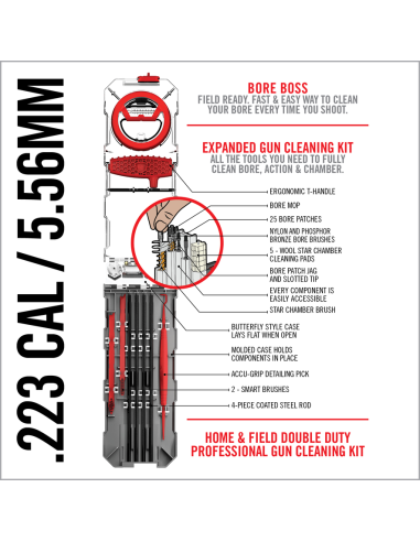 KIT DE NETTOYAGE GUN BOSS MULTI-KIT Cal.223 /...
