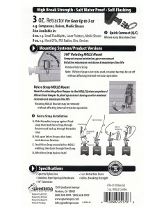 ENROULEUR GEARKEEPER RT4-0031 ATTACHE VELCRO 2