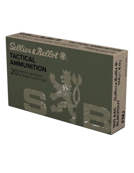 CARTOUCHES SB .300 AAC BLACKOUT FMJ 124gr x20 CARTOUCHES SB .300 AAC BLACKOUT FMJ 124gr x20