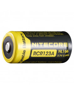 Accus li-ion CR123 rechargeable 650mAh 3.7V