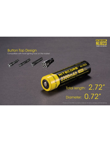 Accus li-ion 18650 rechargeable - 2300mAh 3.7V