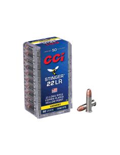 CARTOUCHES CCI STINGER HYPER VOLOCITY Cal.22 LR 32gr