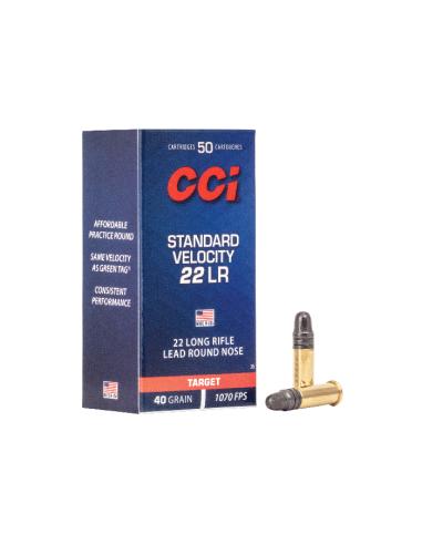 CARTOUCHES CCI Cal.22 LR STANDARD VELOCITY 40gr x50