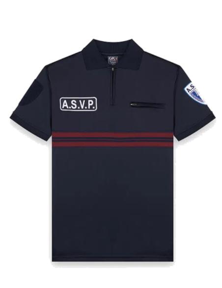 POLO ASVP ZIPPE RESPIRANT MANCHES COURTES