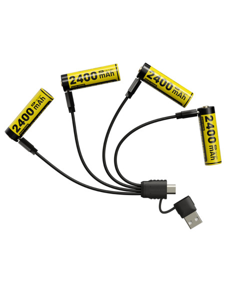 Pack 4x Piles Batteries (AA) NH24000