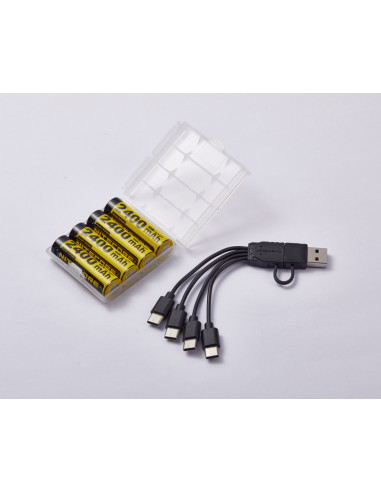 Pack 4x Piles Batteries (AA) NH24000