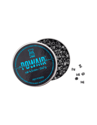 BOITE DE PLOMBS PLATS POWAIR 4.5mm (x500)
