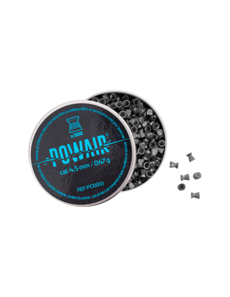 BOITE DE PLOMBS PLATS POWAIR 4.5mm (x500)