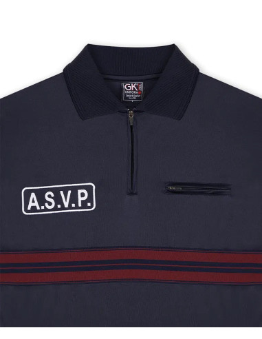 POLO ASVP ZIPPE RESPIRANT MANCHES COURTES