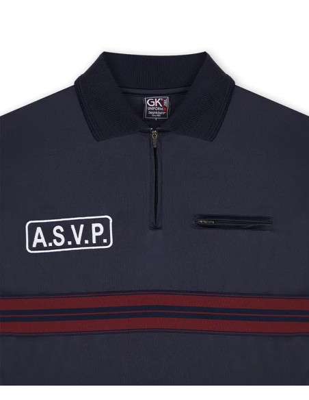 POLO ASVP ZIPPE RESPIRANT MANCHES COURTES