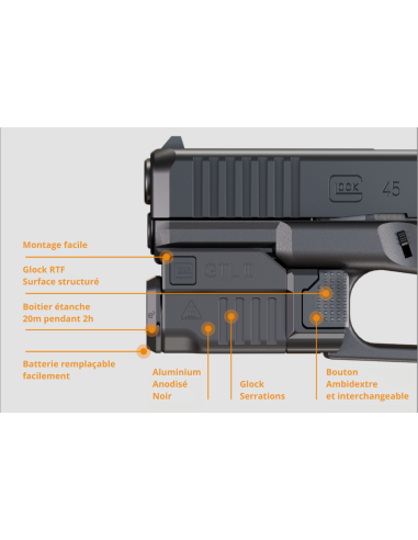 LAMPE TACTIQUE GLOCK GTL II