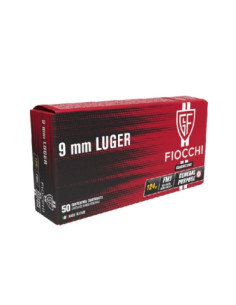 CARTOUCHES FIOCCHI 9x19 mm FMJ 124gr x50