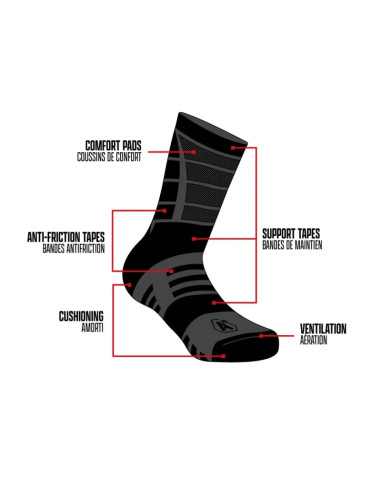 CHAUSSETTES IMPACT 7" SUMMER Gris Béton