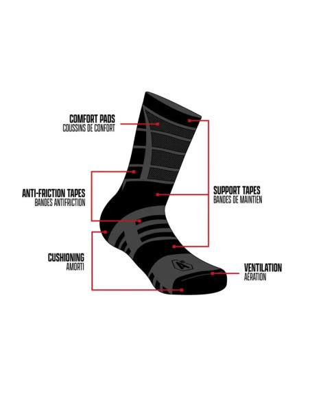 CHAUSSETTES IMPACT 7" SUMMER Gris Béton