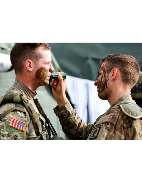 BATON DE CAMOUFLAGE BI-COLOR 60gr Noir-Vert