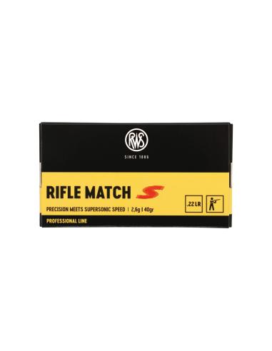 CARTOUCHES RWS .22LR RIFLE MATCH S x50