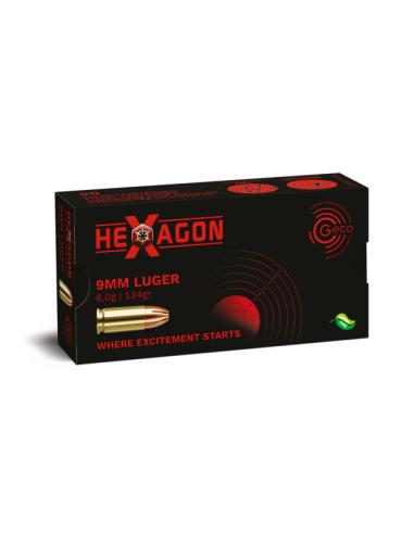 CARTOUCHES GECO HEXAGON 9X19 124gr (x50)