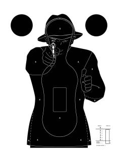 100 CIBLES CARTONS SILHOUETTE 51 X 71 CM (Noir sur fond Blanc)