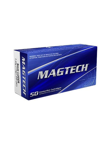 CARTOUCHES MAGTECH 9x19 115GR JHP 9C*+