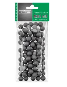 BILLES CAOUTCHOUC NOYAU ACIER Cal. 43 X100 - RBI