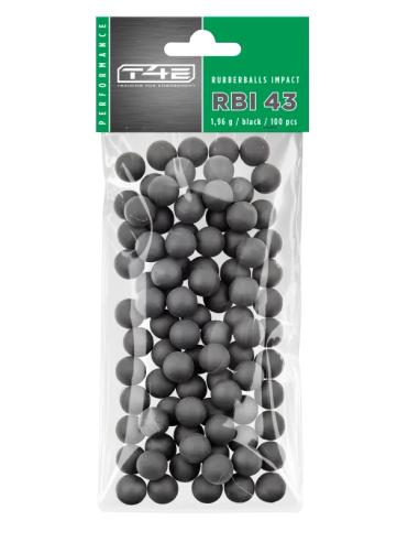 BILLES CAOUTCHOUC NOYAU ACIER Cal. 43 X100 - RBI