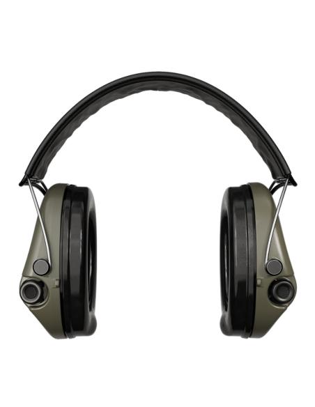 CASQUE ANTI-BRUIT SUPREME PRO VERT OLIVE SERRE TETE CUIR NOIR
